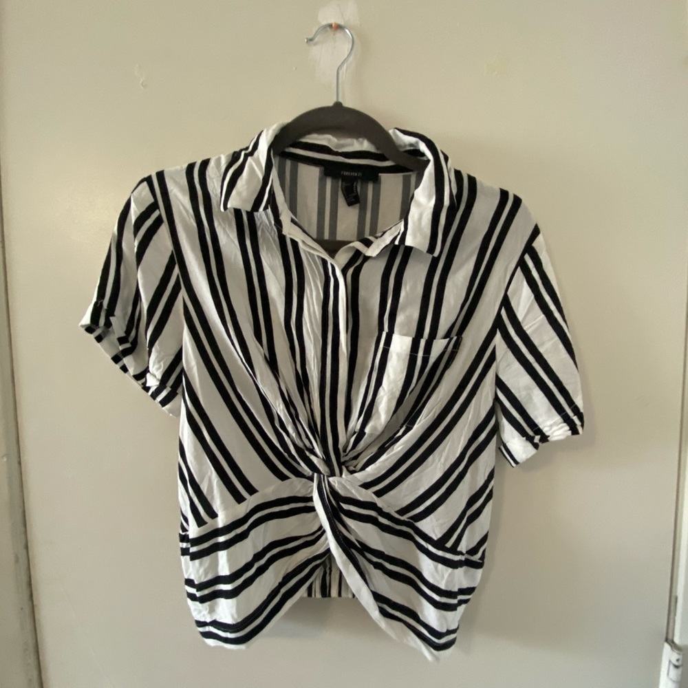 Forever 21 Striped Crop Top